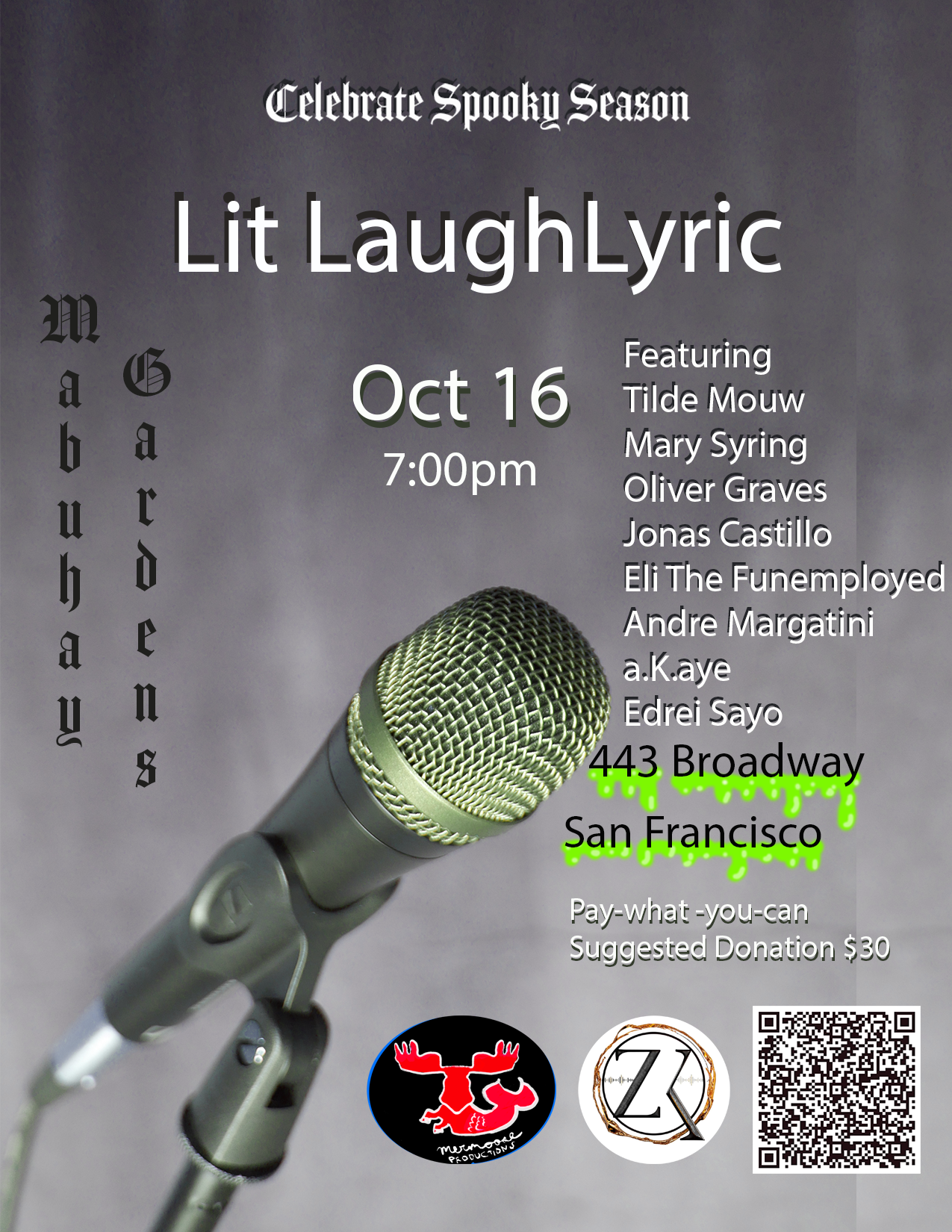 Lit Laugh Lyric event poster enlarged